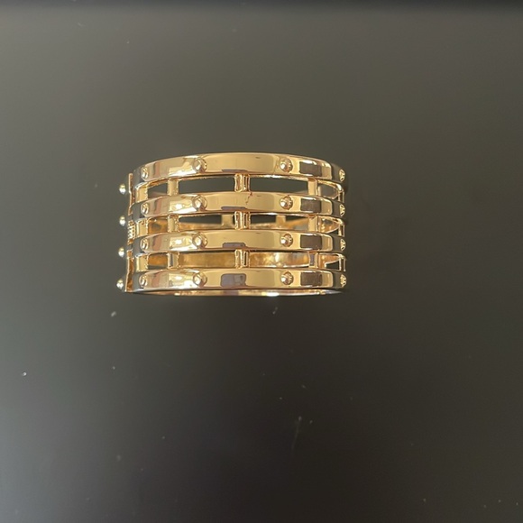 18K Gold Plated Cuff Bracelet- Women - Picture 3 of 7